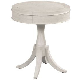 Harmony Marcella White Round End Table