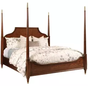 Duncan Medium Stain Queen Poster Bed