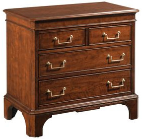 Andover Medium Stain 4 Drawer Nightstand with USB Charging