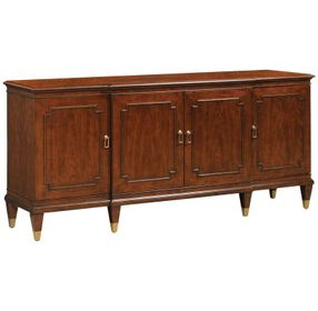 Andover Medium Stain 4 Door Breakfront Buffet