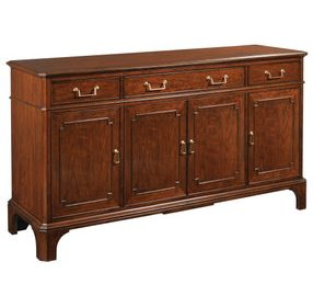 Addison Medium Stain 4 Door Credenza