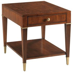 Greenhill Medium Stain Rectangular End Table with 1 Drawer