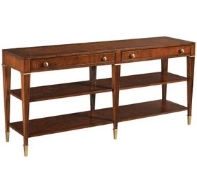Greenhill Medium Stain 64" Rectangular Console Table with 2 Drawers