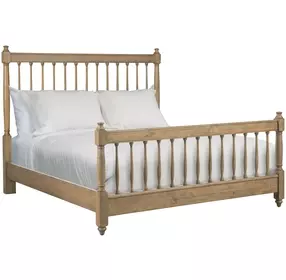 Arbor Oatmeal California King Spindle Low Profile Bed