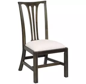 Fitts Bridgetown Black and Cream Upholstered Side chair