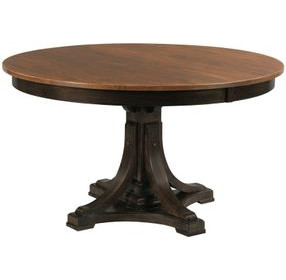 Bromefield Bridgetown Black and Heritage Maple Oval Extendable Dining Table