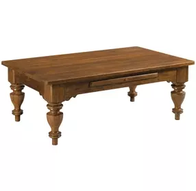 Kitridge Heritage Maple Rectangular Cocktail Table with 2 Drawers