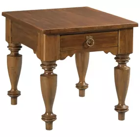 Kitridge Heritage Maple Square End Table with 1 Drawer