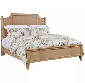 Randall Light Stain King Panel Bed