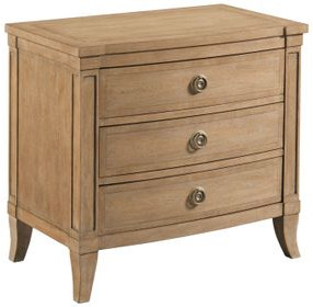 Chastain Caramel 3 Drawer Nightstand with USB Charging