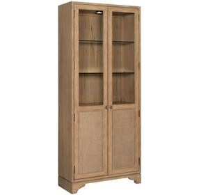 Westbridge Light Stain 2 Door Bookcase with LED