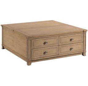Woodfield Caramel Square Lift Top Cocktail Table