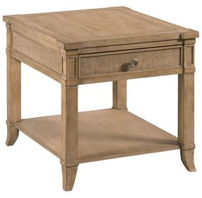Woodfield Caramel Rectangular End Table with 1 Drawer
