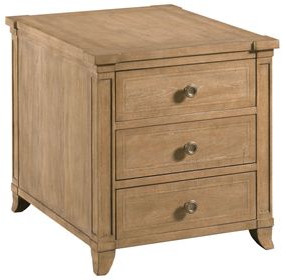 Woodfield Caramel 3 Drawer Chairside Chest with USB Charging