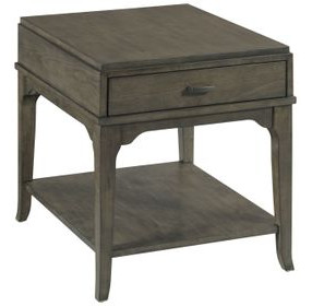 Nicolette Hamilton Charcoal Rectangular End Table with 1 Drawer