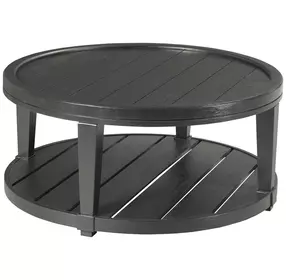 Oliver Hamilton Ebony Round Coffee Table with Casters