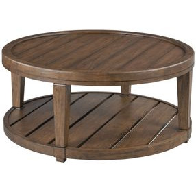 Oliver Hamilton Sepia Round Coffee Table with Casters