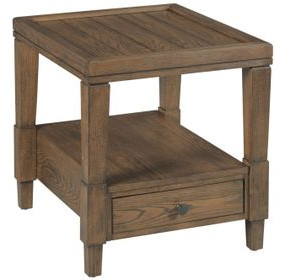 Oliver Hamilton Sepia Rectangular End Table with 1 Drawer