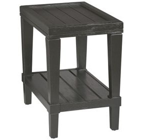 Oliver Hamilton Ebony Rectangular Chairside Table