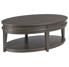 Serra Hamilton Soft Black Oval Coffee Table with Casters