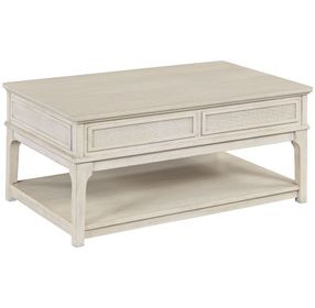 Serra Hamilton Classic White Rectangular Lift Top Coffee Table