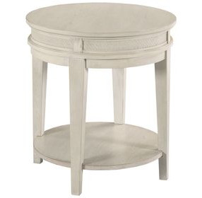 Serra Hamilton Classic White Round End Table