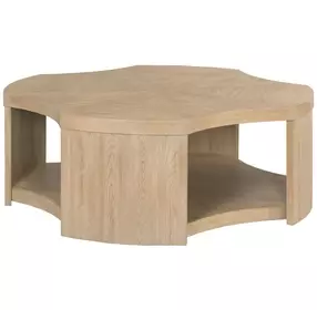 Hidden Treasures Partner Brown Concave Cocktail Table