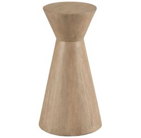 Indiya Light Stain Round Accent Table