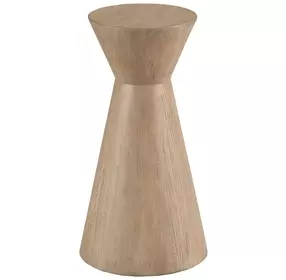 Indiya Light Stain Round Accent Table