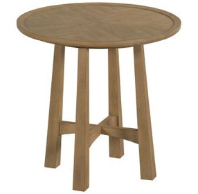 Milo Light Stain Large Round End Table