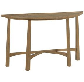 Milo Demilune Light Stain D Shaped Console Table