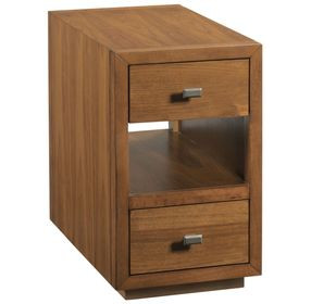 Premise Medium Stain Rectangular Charging Chairside Table