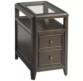 Whitaker Distressed Dark Stain Rectangular Chairside Table