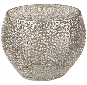 Hidden Treasures Nickel Round Coffee Table