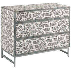 Hidden Treasures Bone Inlay 3 Drawer Chest