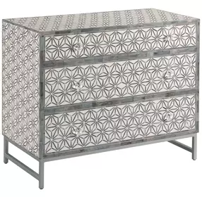 Hidden Treasures Bone Inlay 3 Drawer Chest