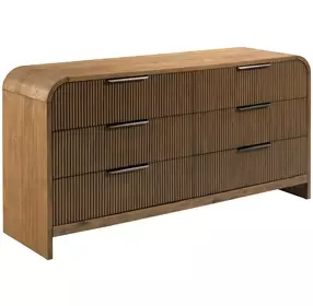 Hidden Treasures Adele Medium Stain 6 Drawer Dresser