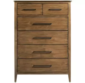 Abode Larson Medium Stain 6 Drawer Chest