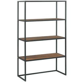 Abode Wagner Brown and Black Hutch with 3 Shelves