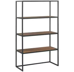 Abode Wagner Brown and Black Hutch with 3 Shelves