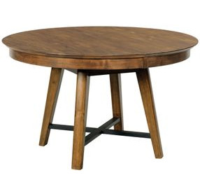 Abode Salter Medium Stain 70" Extendable Round Dining Table