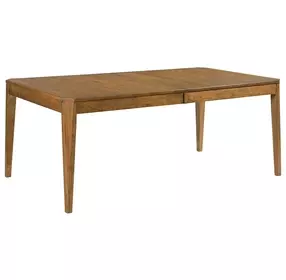 Aspire Medium Stain 114" Extendable Rectangular Edge Dining Table