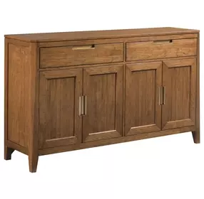 Aspire Preface Medium Stain 4 Door Preface Cabinet