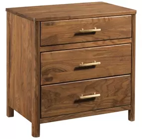 Monogram Walnut Monogram Medium Stain 3 Drawer Nightstand