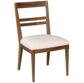 Monogram Walnut Clubhouse Cream Upholstered Side Chair