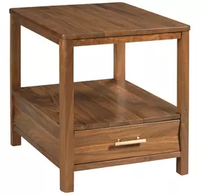 Monogram Walnut Parkway Medium Stain Square End Table