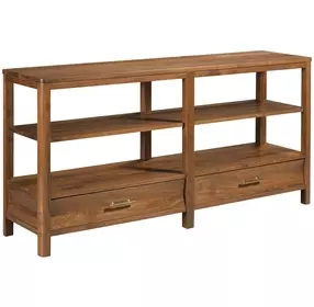 Monogram Walnut Boca Medium Stain Rectangular Console Table