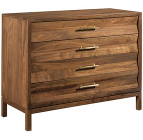 Monogram Walnut Backbay Medium Stain 4 Drawer Accent Chest