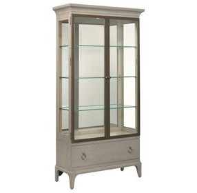 Concord Gray 2 Glass Door Display Cabinet with LED