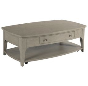 Milan Stone Oval 1 Drawer Cocktail Table